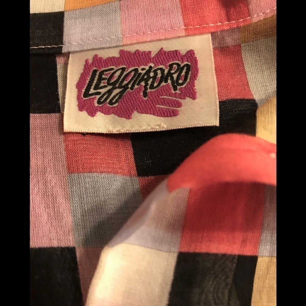 LEGGIADRO 2 piece dress geometric pattern M - Picture 7 of 8